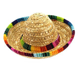 Cute Mini Puppy Dog Straw Woven Sun Hat Cap Mexican Sombrero Pet Supplies