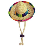 Cute Mini Puppy Dog Straw Woven Sun Hat Cap Mexican Sombrero Pet Supplies