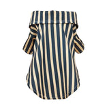 Cooling Summer Pet Clothes Vertical Stripe Dog Shirts for Small Dogs Cats Schnauzer Chihuahua Puppy Clothing ropa para perros