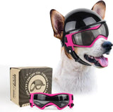 ATUBAN Dog Helmet and Dog Goggles for Small Dogs-Pet Motorcycle Helmet Hat with Ear Holes Adjustable Straps for Puppy Riding