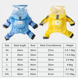 XS-2XL Pet Dog Raincoat Hooded Jumpsuit Waterproof Dog Jacket Outdoor Reflective Dogs Rain Coat Water Resistant Dogs Clothes