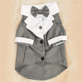 Pet Shirt Small Dog Clothes Wedding Formal Suit With Bow Tie Costume