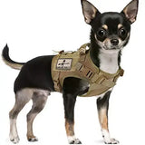 Chihuahua Cloth Small Dog Tactical Vest Training Harness xs Outdoor Working  Adjustable Military MOLLE with Rubber Handle