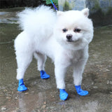 4Pcs Pet WaterProof Rain Shoes Anti-slip Rubber Boot for dog Cat Rain Shoes Socks For Small Medium Large Dogs Pet Supplies