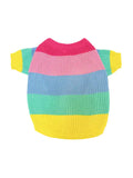 Puppy Knitted Rainbow Sweater